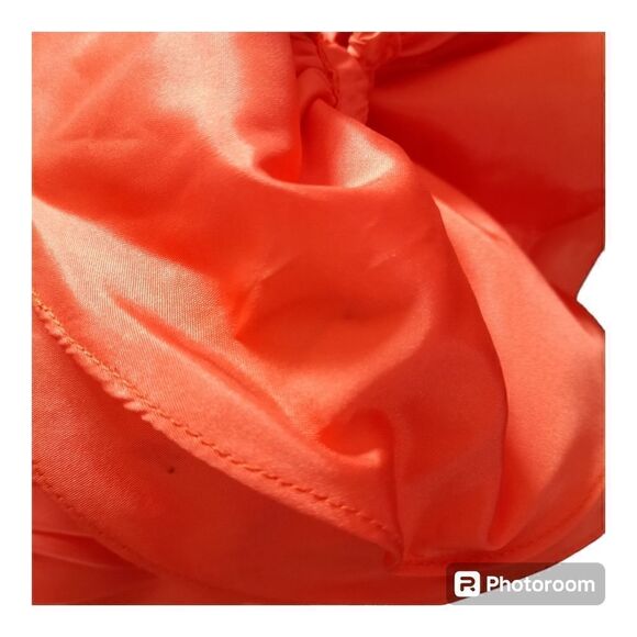 80s Julie Duroche After Six Ruched Ruffle Rosette One Shoulder Prom Dress - Picture 6 of 8